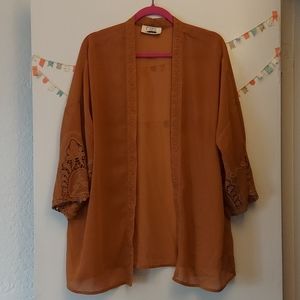Gold Kimono-Style Cardigan